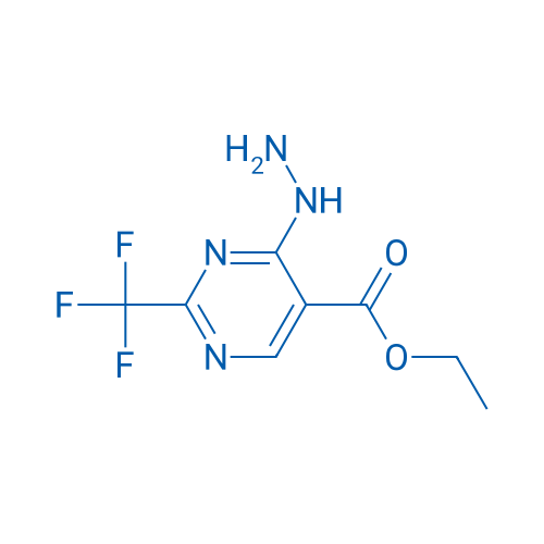 4-肼基-2-(三氟甲基)嘧啶-5-羧酸乙酯 结构式