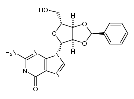 Guanosine, 2',3'-O-(phenylmethylene)- 结构式