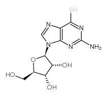 6-硫代鸟苷水合物 结构式