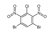 1,5-二溴-3-氯-2,4-二硝基苯 结构式