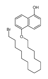 5-(14-溴十四烷氧基)萘-1-酚 结构式