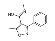 N,5-二甲基-3-苯基-异噁唑-4-羧酰胺 结构式