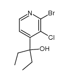 2-溴-3-氯-α,α-二乙基-4-吡啶甲醇 结构式
