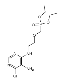 Phosphonic acid, [[2-[(5-amino-6-chloro-4-pyrimidinyl)amino]ethoxy]methyl]-, diethyl ester (9CI) 结构式
