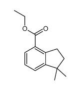 2,3-二氢-1,1-二甲基-1H-茚-4-羧酸乙酯 结构式
