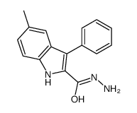 5-甲基-3-苯基-1H-吲哚-2-甲酰肼 结构式