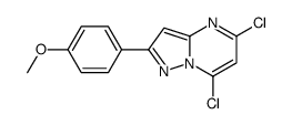 5,7-二氯-2-(4-甲氧基苯基)-吡唑并[1,5-a]嘧啶 结构式