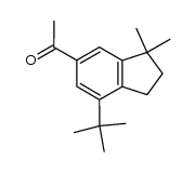 1-(7-叔丁基-3,3-二甲基-2,3-二氢-1H-茚-5-基)乙酮 结构式