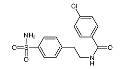 4-氯-N-[2-(4-氨磺酰基苯基)乙基]苯甲酰胺 结构式