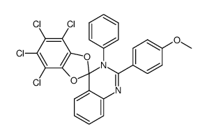 Spiro[1,3-benzodioxole-2,4'(3'H)-quinazoline], 4,5,6,7-tetrachloro-2'-(4-methoxyphenyl)-3'-phenyl- 结构式
