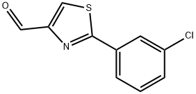 2-(3-氯苯基)-1,3-噻唑-4-甲醛 结构式
