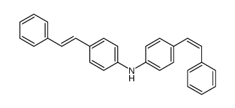 4-(2-苯乙烯基)-N-[4-(2-苯乙烯基)苯基]苯胺 结构式