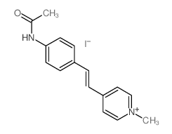 4-[2-(4-乙酰氨基苯基)乙烯基]-1-甲基吡啶鎓碘化物 结构式