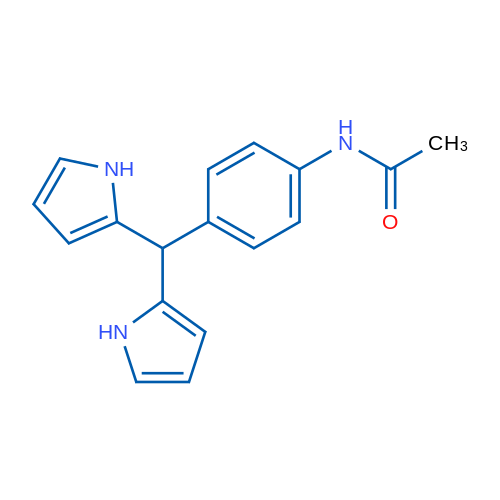 5-(4-乙酰胺基苯基)二吡咯甲烷 结构式