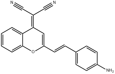 (E)-2-(2-(4-氨基苯乙烯基)-4H-色烯-4-亚基)丙二腈 结构式