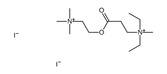N,N-二乙基-N-甲基-3-氧代-3-[2-(三甲基铵基)乙氧基]-1-丙铵二碘化物 结构式