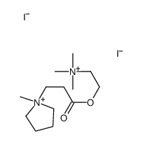 Pyrrolidinium, 1-methyl-1-[3-oxo-3-[2-(trimethylammonio)ethoxy]propyl]-, iodide (1:2) 结构式