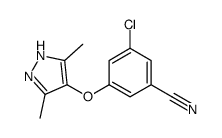 3-氯-5-[(3,5-二甲基-1H-吡唑-4-基)氧基]苯甲腈 结构式