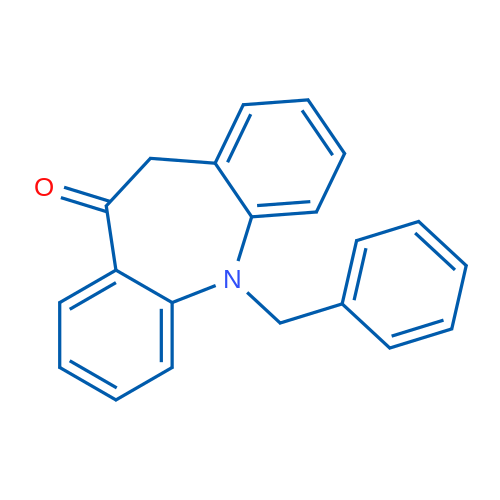 5-Benzyl-10-oxo-10,11-dihydro-5H-dibenz[b,f]azepine 结构式