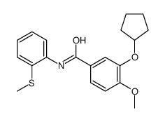 3-(环戊氧基)-4-甲氧基-N-[2-(甲硫基)苯基]苯甲酰胺 结构式
