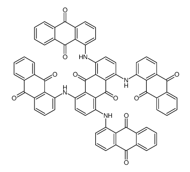 1,1',1'',1'''-[9,10-二氢-9,10-二氧代蒽-1,4,5,8-四基四(亚氨基)]四(9,10-蒽醌) 结构式