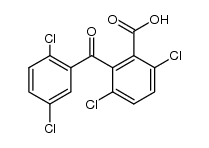 3,6-二氯-2-(2,5-二氯苯甲酰基)苯甲酸 结构式
