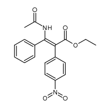 Benzeneacetic acid, α-[(acetylamino)phenylmethylene]-4-nitro-, ethyl ester, (αZ)- 结构式
