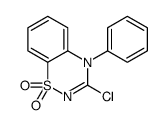 3-氯-4-苯基-4H-1,2,4-苯并噻二嗪-1,1-二氧化物 结构式