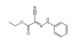 (E)-2-氰基-2-(2-苯亚肼基)乙酸乙酯 结构式