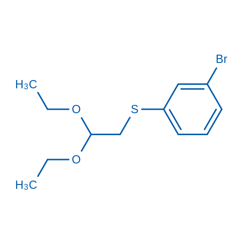 1-溴-3-(2,2-二乙氧基乙基硫基)苯 结构式