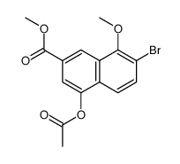 4-(乙酰基氧基)-7-溴-8-甲氧基-2-萘羧酸甲酯 结构式