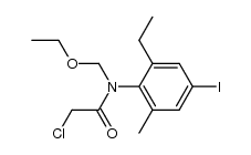 2-氯-N-(乙氧甲基)-N-(2-乙基-4-碘-6-甲基苯基)乙酰胺 结构式