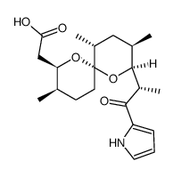 (2R,3R,6S,8S,9R,11R)-3,9,11-Trimethyl-8-[(1S)-1-methyl-2-oxo-2-(1H-pyrrol-2-yl)ethyl]-1,7-dioxaspiro[5.5]undecane-2-acetic acid 结构式