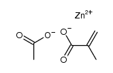 乙酸根合(2-甲基-2-丙烯酸根合)锌 结构式