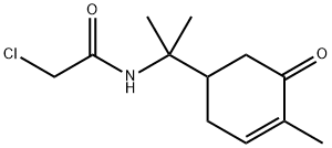 2-氯-N-[1-甲基-1-(4-甲基-5-氧代-3-环己烯-1-基)乙基]乙酰胺 结构式