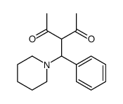3-(苯基-1-哌啶基甲基)-2,4-戊二酮 结构式