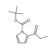 1H-Pyrrole-1-carboxylic acid, 2-(1-oxopropyl)-, 1,1-dimethylethyl ester 结构式