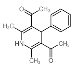 3,5-二乙酰基-1,4-二氢-2,6-二甲基-4-苯基吡啶 结构式