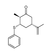 Cyclohexanone, 2-methyl-5-(1-methylethenyl)-3-(phenylthio)-, (2S,3S,5S)- 结构式