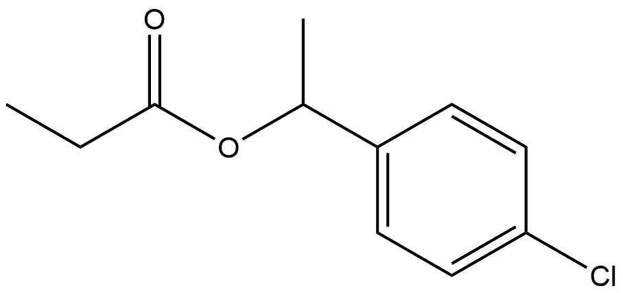 4-氯-α-甲基苯甲醇 1-丙酸酯 结构式