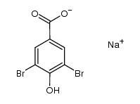 3,5-二溴-4-羟基苯甲酸钠 结构式