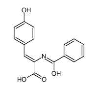(Z)-2-苯甲酰氨基-3-(4-羟基苯基)丙烯酸 结构式