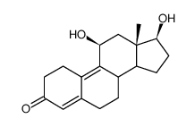 雌甾-4,9-二烯-3-酮,11α,17β-二羟基- 结构式