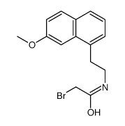 2-溴-N-[2-(7-甲氧基萘-1-基)乙基]乙酰胺 结构式