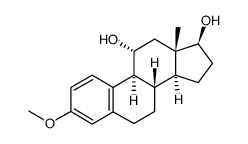 3-甲氧基雌甾-1,3,5(10)-三烯-11α,17β-二醇 结构式
