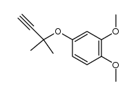 1,2-二甲氧基-4-(2-甲基-3-丁炔-2-基氧基)苯 结构式
