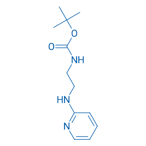 2-(吡啶-2-基氨基)乙基氨基甲酸叔丁酯 结构式