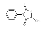 5-甲基-3-苯基-2-硫代噻唑烷-4-酮 结构式