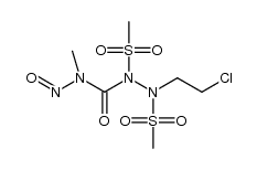 1-(2-氯乙基)-2-[(甲基亚硝代氨基)羰基]-2-(甲磺酰基)肼基甲磺酸 结构式