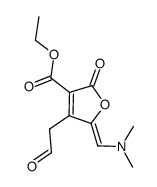 3-Furancarboxylic acid, 5-[(dimethylamino)methylene]-2,5-dihydro-2-oxo-4-(2-oxoethyl)-, ethyl ester 结构式